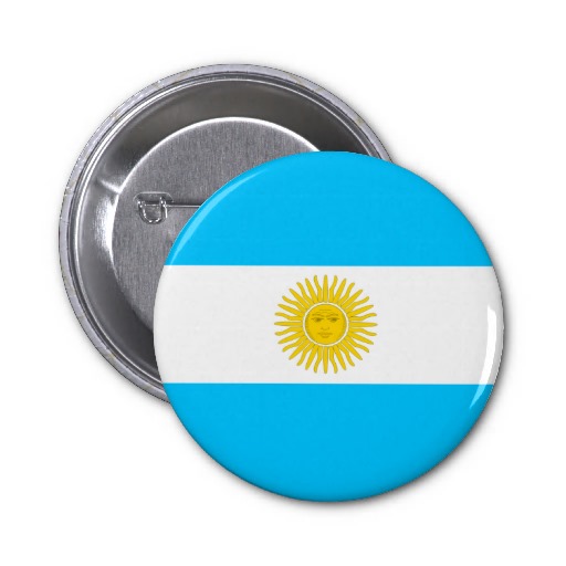 Argentina Flag Button Badge