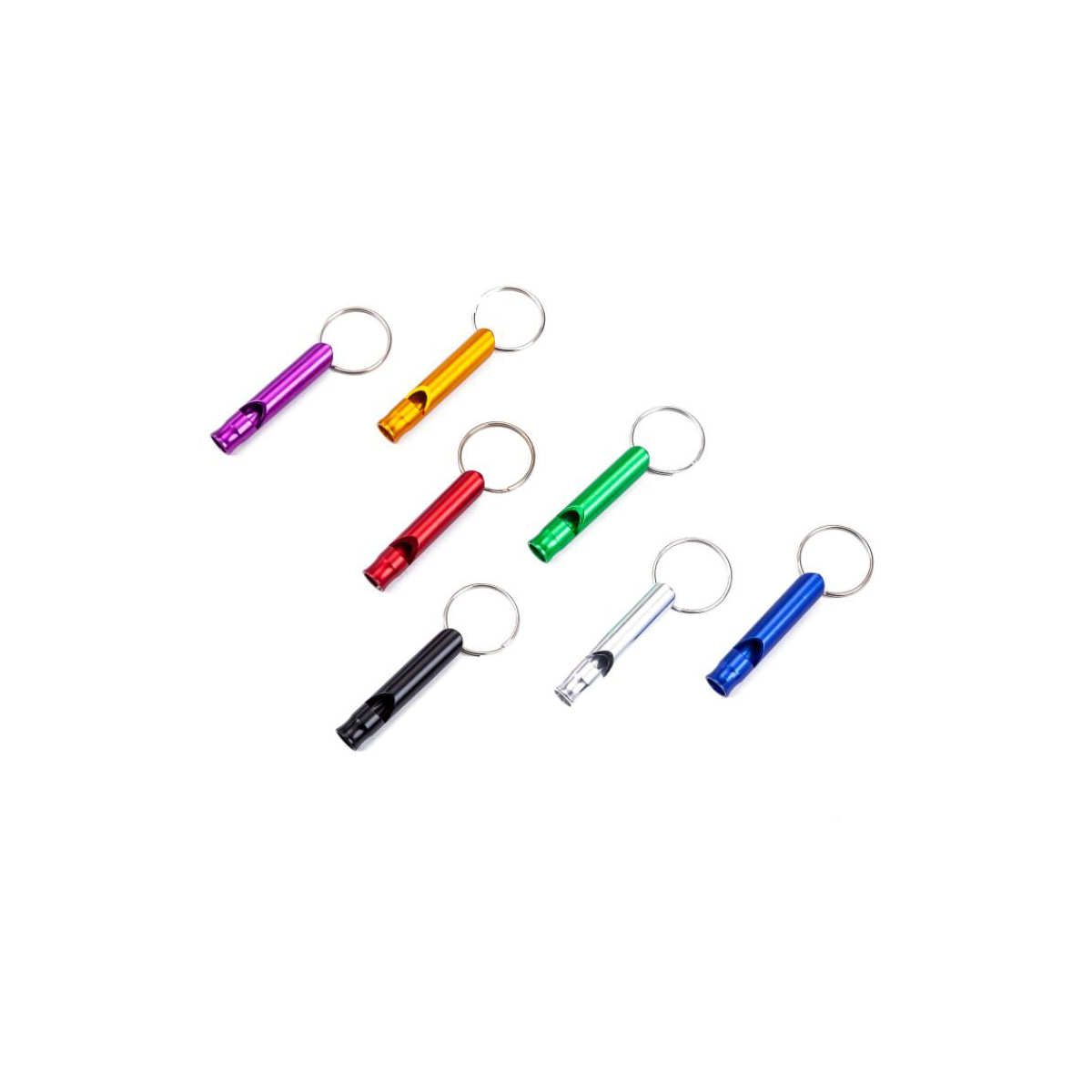 Colorful Aluminum Whistle Keychain