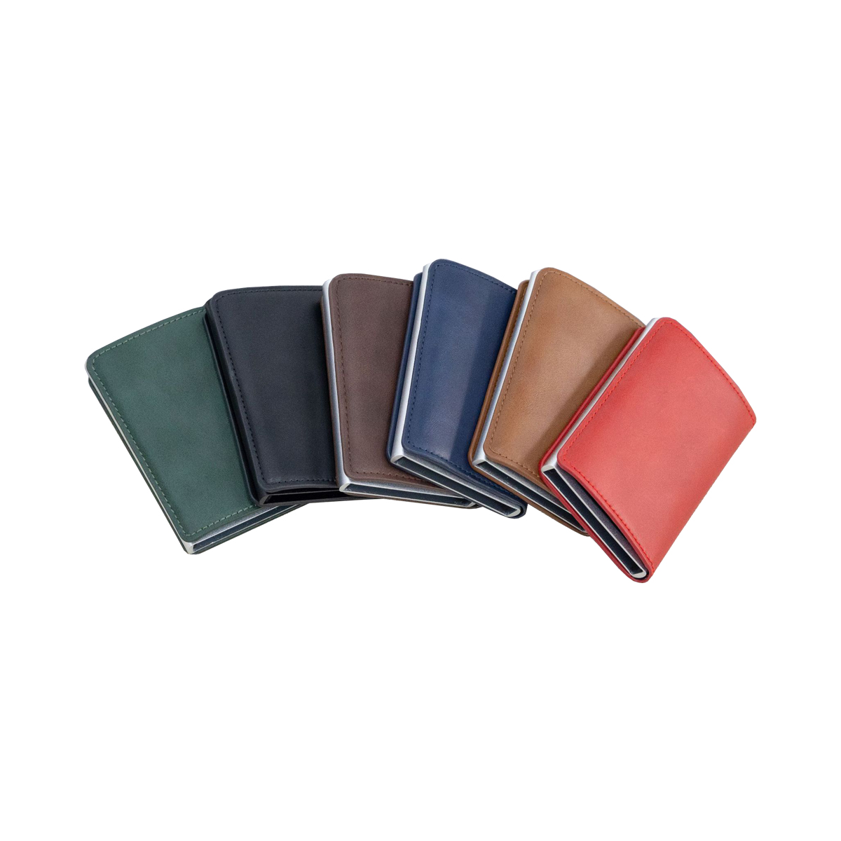 Credit Card Holder with RFID Slim Block in PU Leather and Aluminum