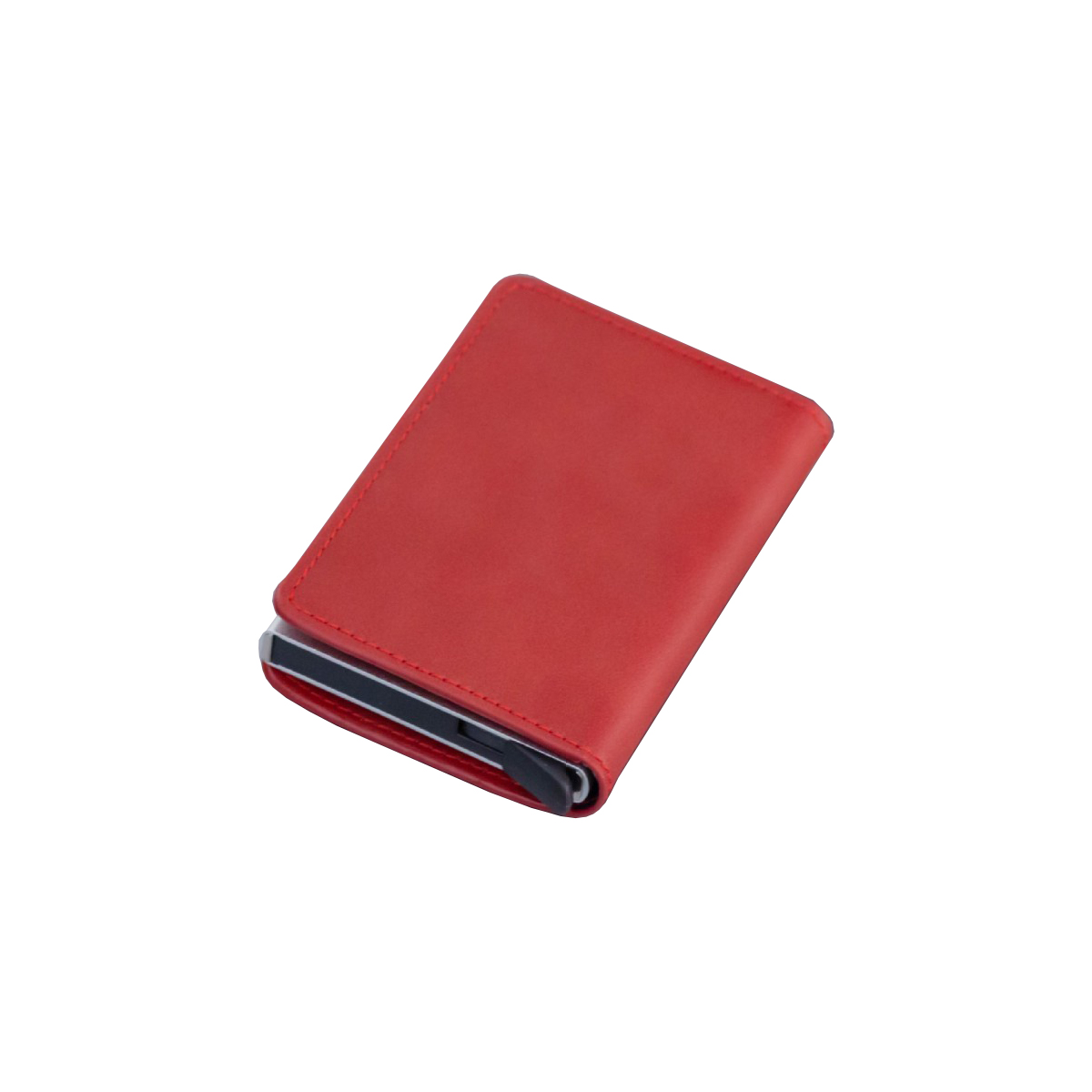 Credit Card Holder with RFID Slim Block in PU Leather and Aluminum