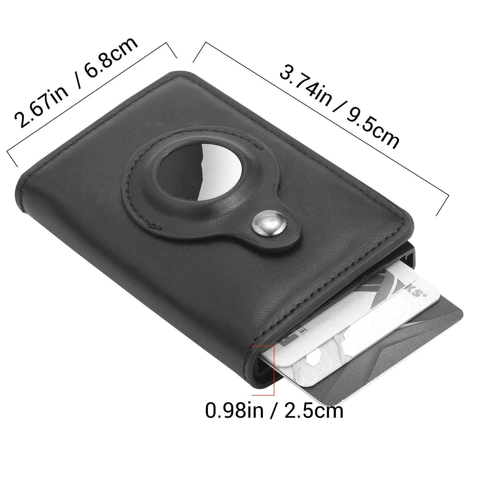 AirTag Wallet PU Leather Air Tag Wallet RFID Technology Credit Card Holder with Minimalist Wallet for Men for Apple AirTag with Gift Box
