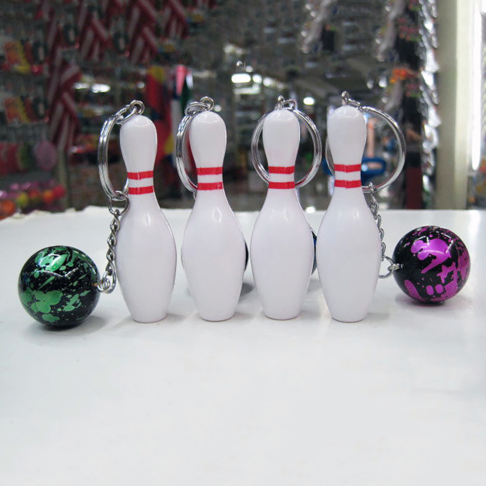Mini Cute Bowling Keychains, Bowling Ball Charm for Bowling Lover